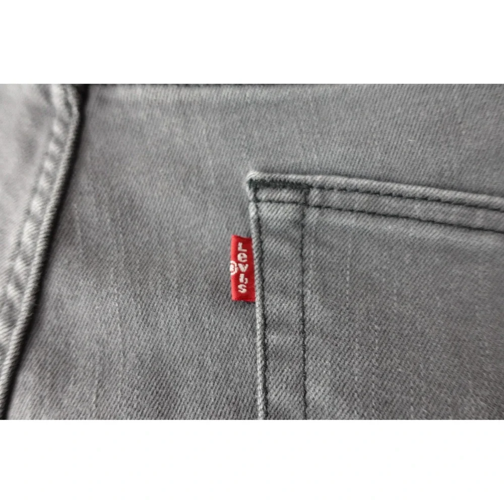 Levis 511 Jeans Mens 38x30 Gray Charcoal Wash Slim Taper Stretch Denim‎ Pants